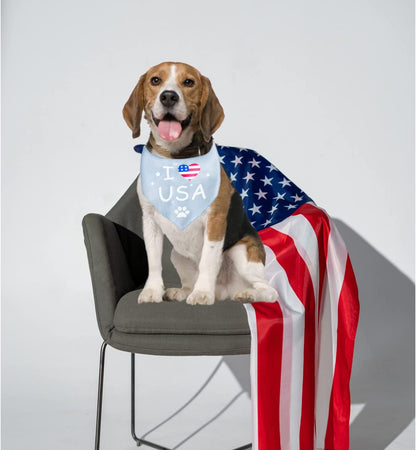 Fourth of July Dog Bandana，Dog Bandanas 4Th of July，Independence Day Patriotic Dog Bandana American Boy Dog Bandana for Large