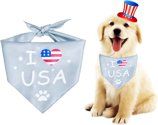 Fourth of July Dog Bandana，Dog Bandanas 4Th of July，Independence Day Patriotic Dog Bandana American Boy Dog Bandana for Large