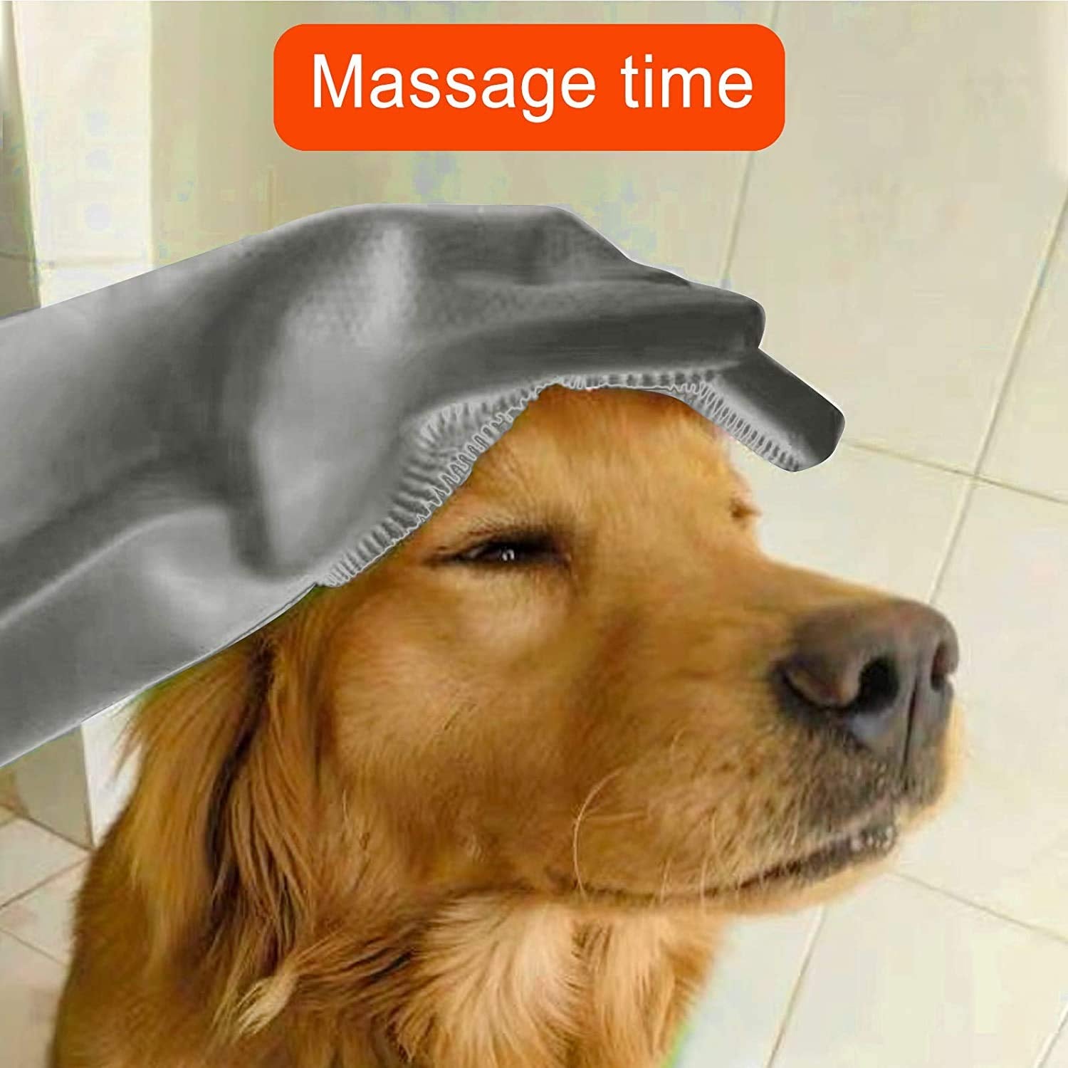 Pet Grooming Gloves for Dog and Cat, Dog Bathing Grooming Gloves with Gentle Silicone Tips, Pet Hair Remover Mitt Gloves for Long Short Hair Pets Grooming and Massaging