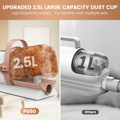 PG50 5 in 1 Dog & Cat Grooming Vacuum, Clippers Kit with Accessories