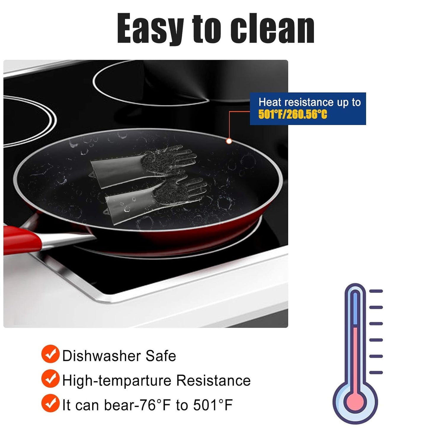 Pet Grooming Gloves for Dog and Cat, Dog Bathing Grooming Gloves with Gentle Silicone Tips, Pet Hair Remover Mitt Gloves for Long Short Hair Pets Grooming and Massaging