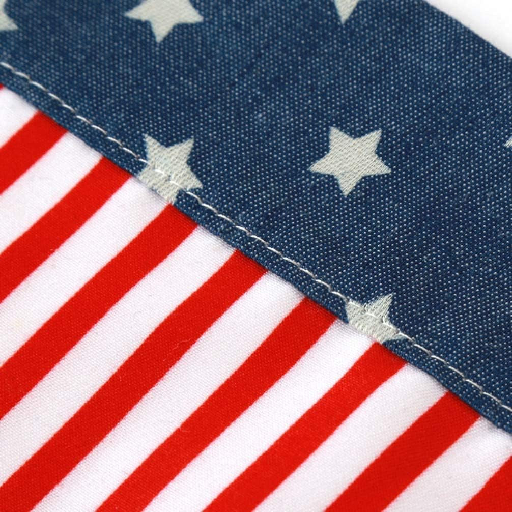USA Flag Dog Bandana with Buckle,American Flags Dog Bandana Pet Scarfs,4Th of July Independence Day Pet Decorations (Large)
