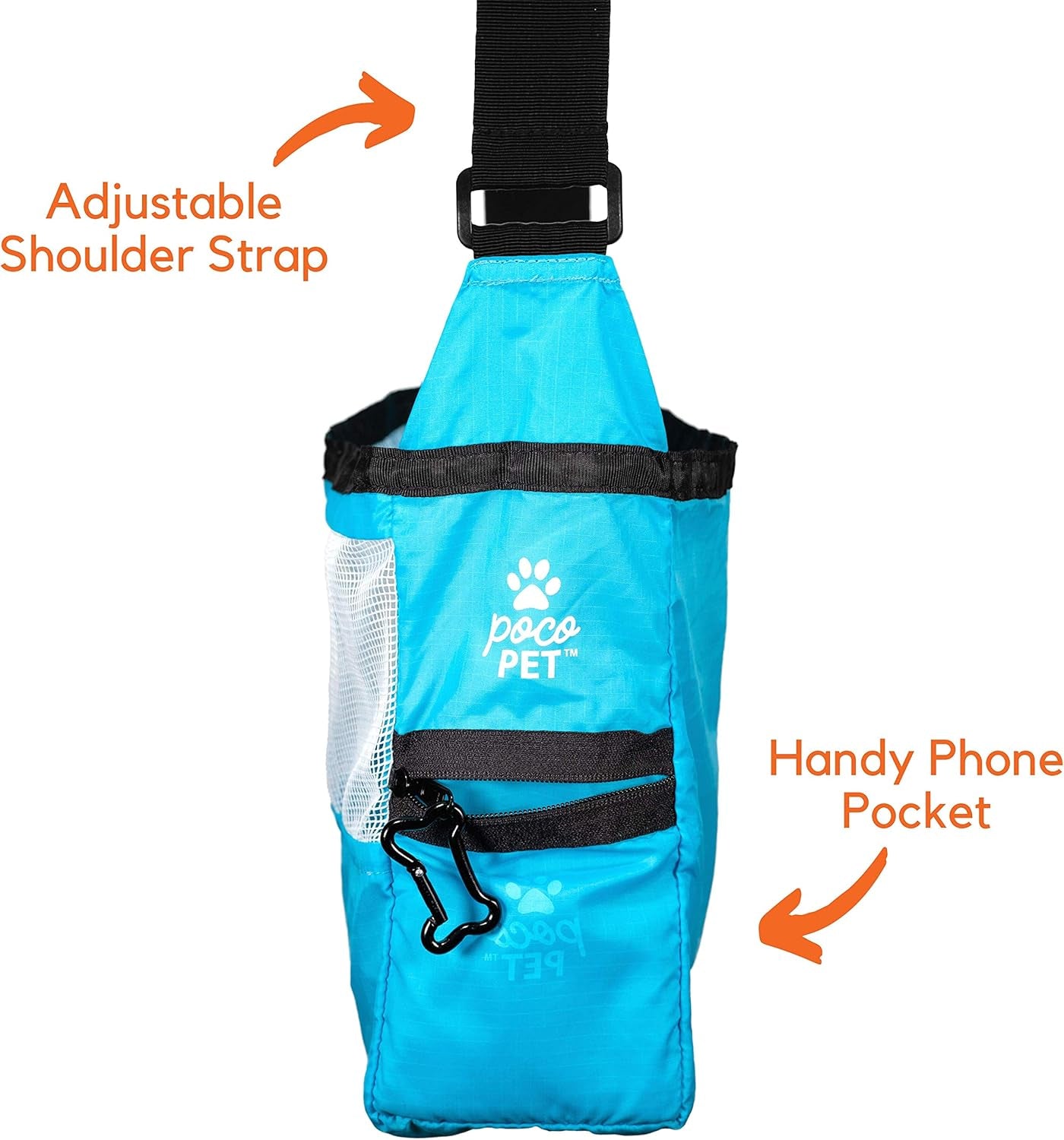 Small Dog Sling Travel Carrier | Fits in Your Pocket | Mesh Ventilation, Adjustable Strap, Holds Dogs up to 10 Pounds | Bright Blue | Amazon