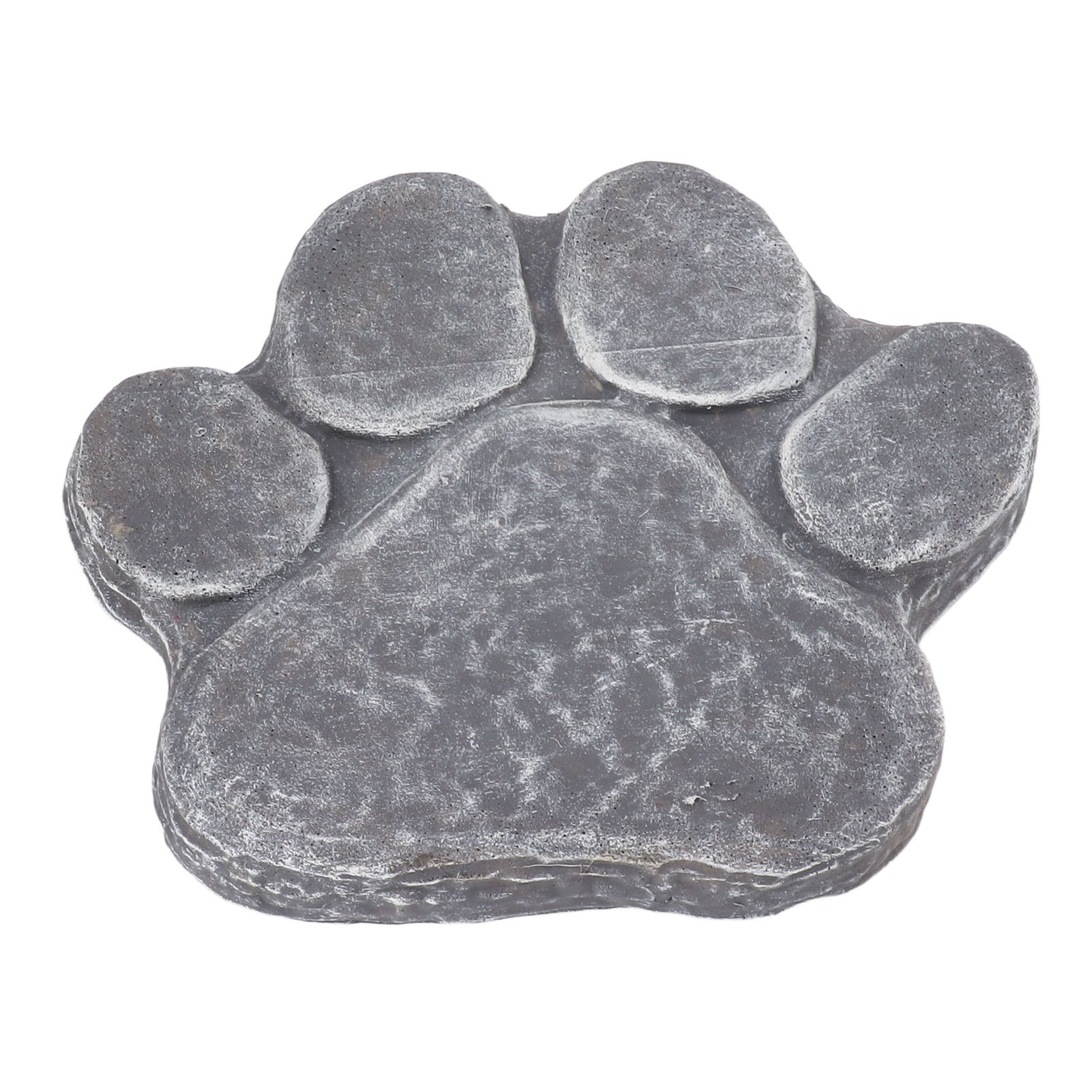 Dog Pawprint Memorial Stone DIY Lettering Dog Grave Marker Pet Monument for Outdoor Lawn Patio Rock Grey