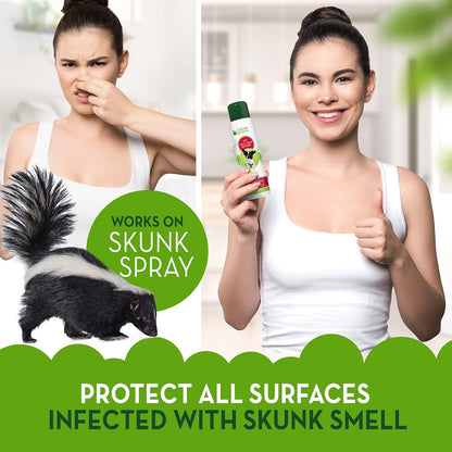 Professional Strength Deskunk Odor & Pet Stain Remover- Plant-Based Odor Remover for Pet'S Coat- Kid & Pet-Safe Odor Eliminator Spray for Pets- Unscented 14-Ounce Pack of 4 Made in the USA