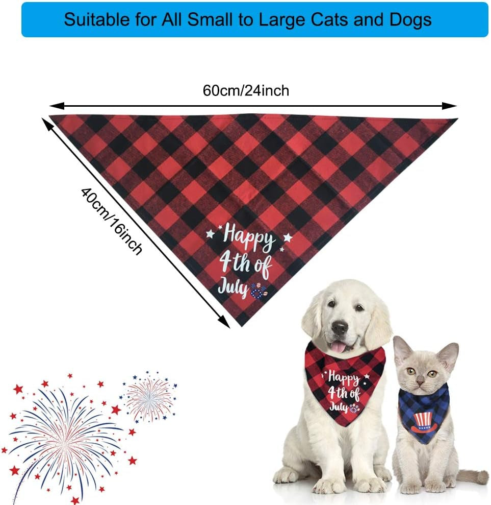 2Pcs Halloween Dog Bandanas, Pet Kerchief Scarf Plaid Dog Triangle Bibs Washable Cat Scarf Ghost Skull Dog Bandana for Halloween Party Pet Costume