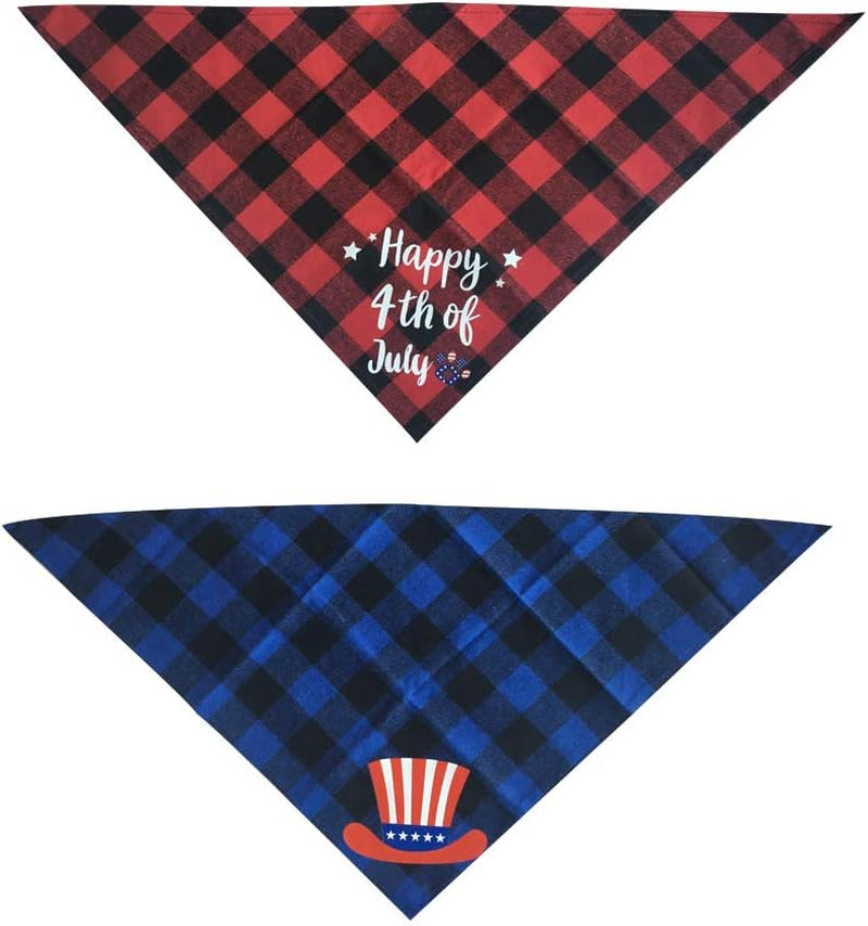 2Pcs Halloween Dog Bandanas, Pet Kerchief Scarf Plaid Dog Triangle Bibs Washable Cat Scarf Ghost Skull Dog Bandana for Halloween Party Pet Costume