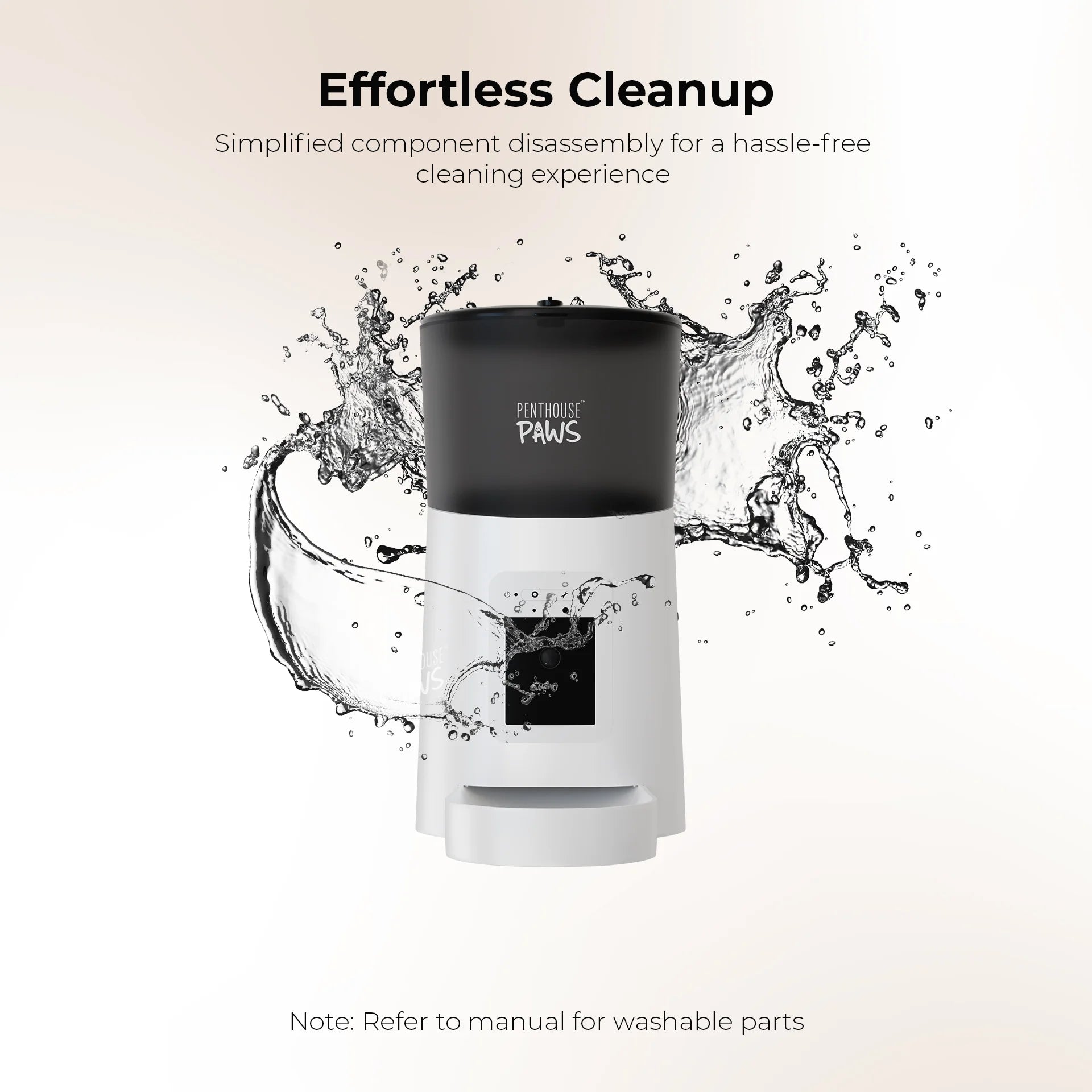 ® Smart Wifi Automatic Cat Feeder with Camera, 6L White