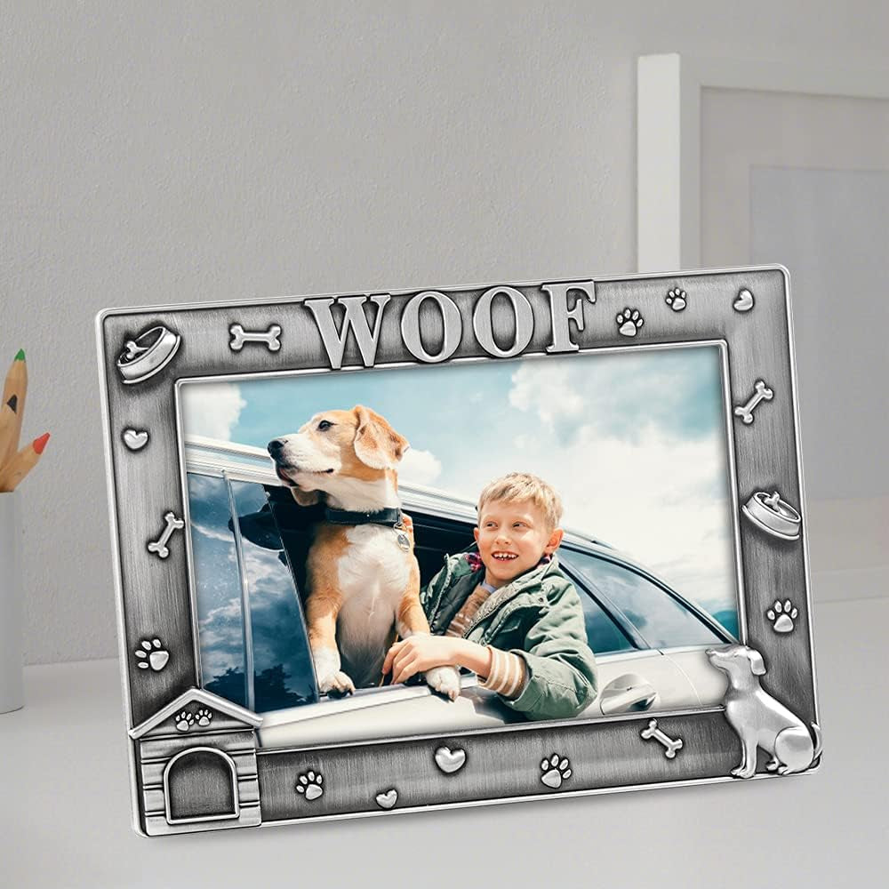 Metal Dog Photo Tabletop Frame - Dog Picture Frame Gift