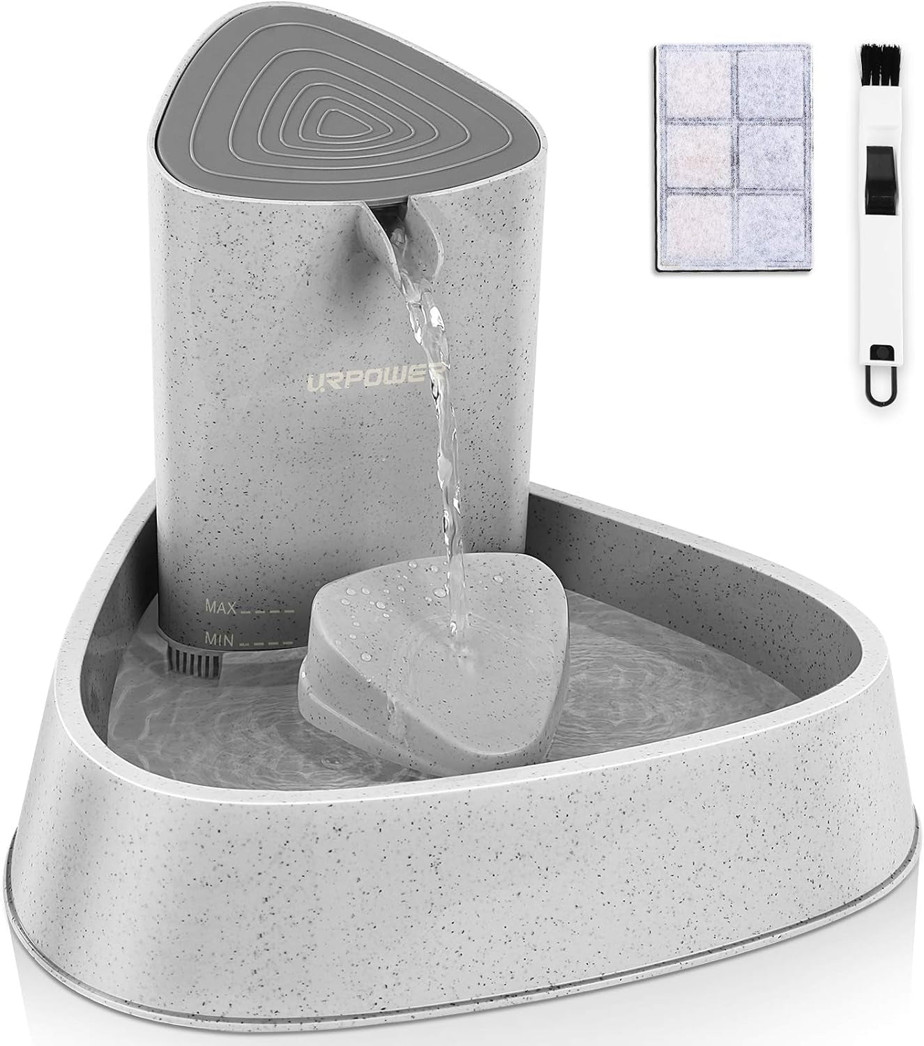 Pet Fountain, Upgraded Automatic Cat Fountain Dog Water Fountain Cat Water Dispenser, Adjustable Water Flow Setting Drinking Fountain Cat Bowl for Cats, Dogs, Pets