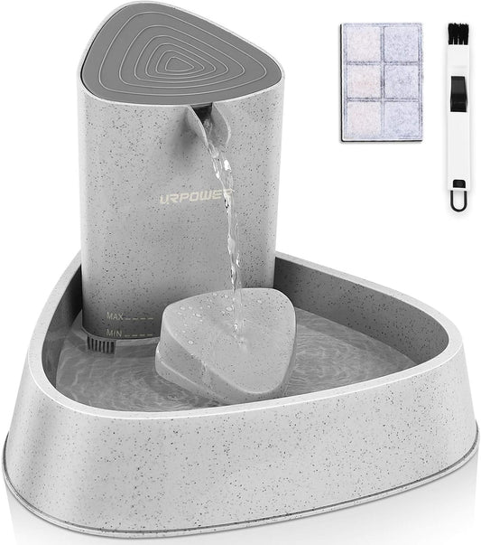 Pet Fountain, Upgraded Automatic Cat Fountain Dog Water Fountain Cat Water Dispenser, Adjustable Water Flow Setting Drinking Fountain Cat Bowl for Cats, Dogs, Pets