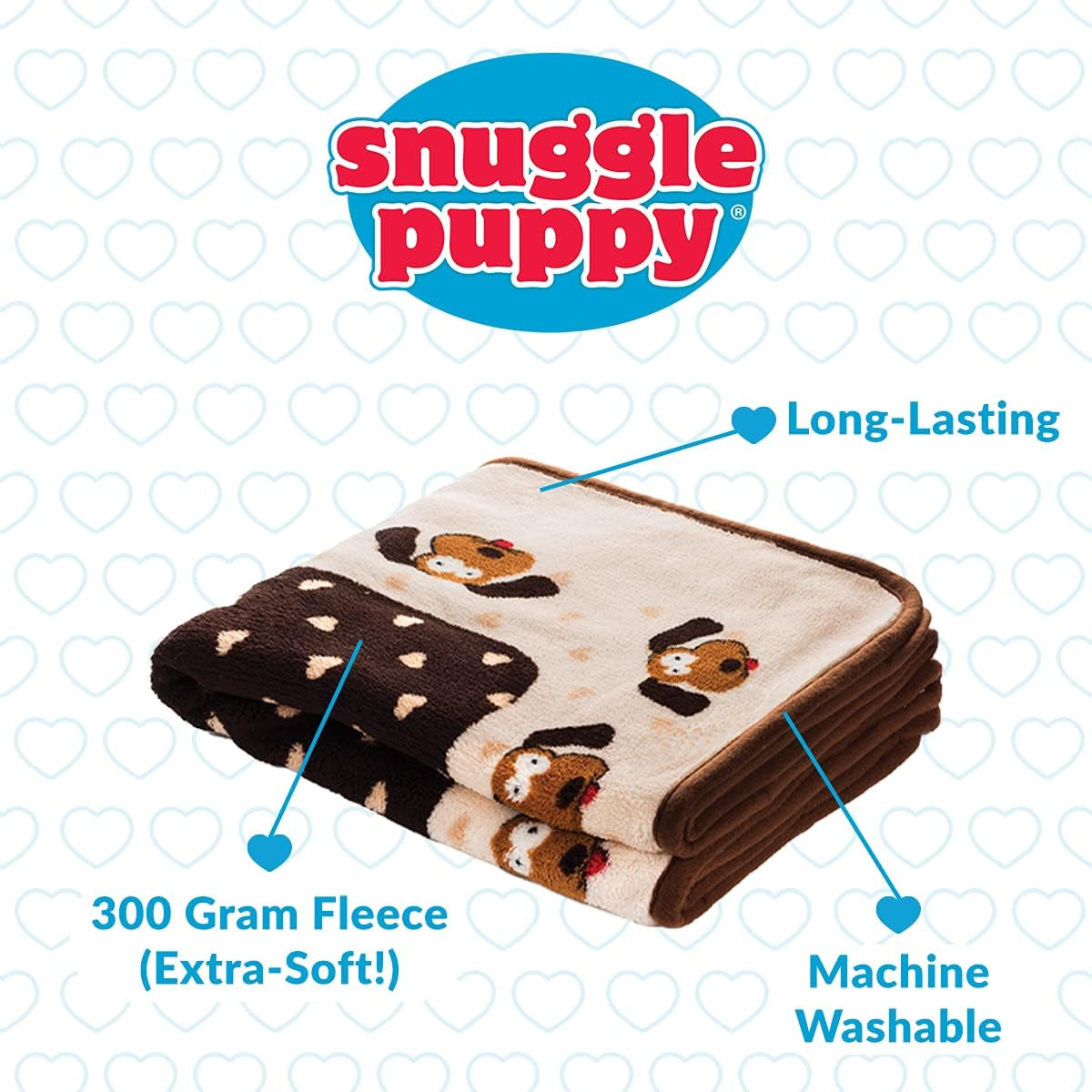 Snuggle Puppy Blanket for Pets - Extra Soft and Long Lasting - Brown Pattern