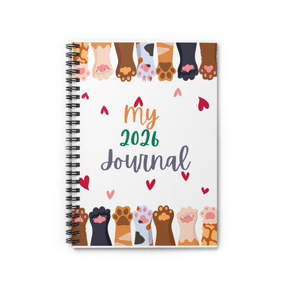 Colorful Pet-Themed Spiral Notebook - 2026 Planner, Pet Lover Journal, Cute Stationery, Gift for Friends, Trendy School Supplies