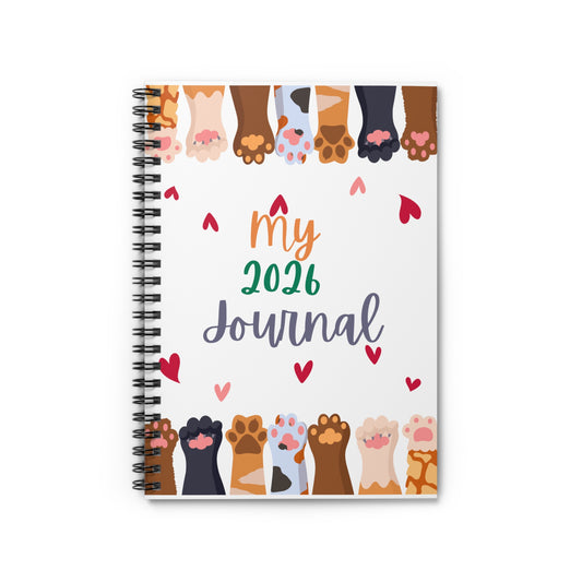 Colorful Pet-Themed Spiral Notebook - 2026 Planner, Pet Lover Journal, Cute Stationery, Gift for Friends, Trendy School Supplies