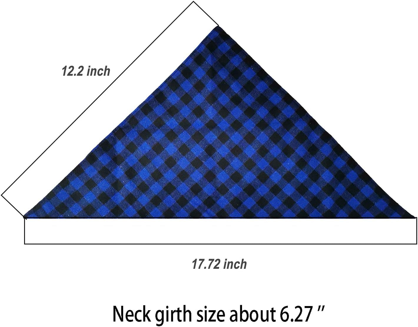2 Pack Cat and Dog Collar Breakaway and Bandana Set with Bell, Adjustable Plaid Bowtie and Scarf Triangle Bibs Kerchief for Small/Medium/Large Dogs (Blue Plaid, S(9.8"-14"))