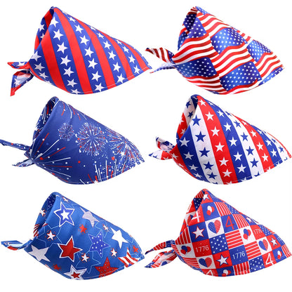 New 40Px Dog Bandana 4Th July Pet Products Small-Middle Bandanas Scarf Small Dogs Cats Puppy Bibs for American Independence Day