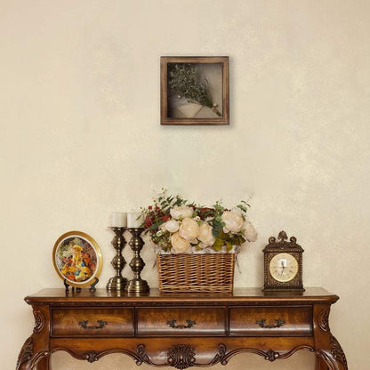 Shadow Box Frame 8X8 Shadow Boxes Display Case with Linen Back Memorabilia Awards Medals Bouquet Photos Picture Badge Wedding Memory Box for Keepsakes Carbonized Small Pin Board