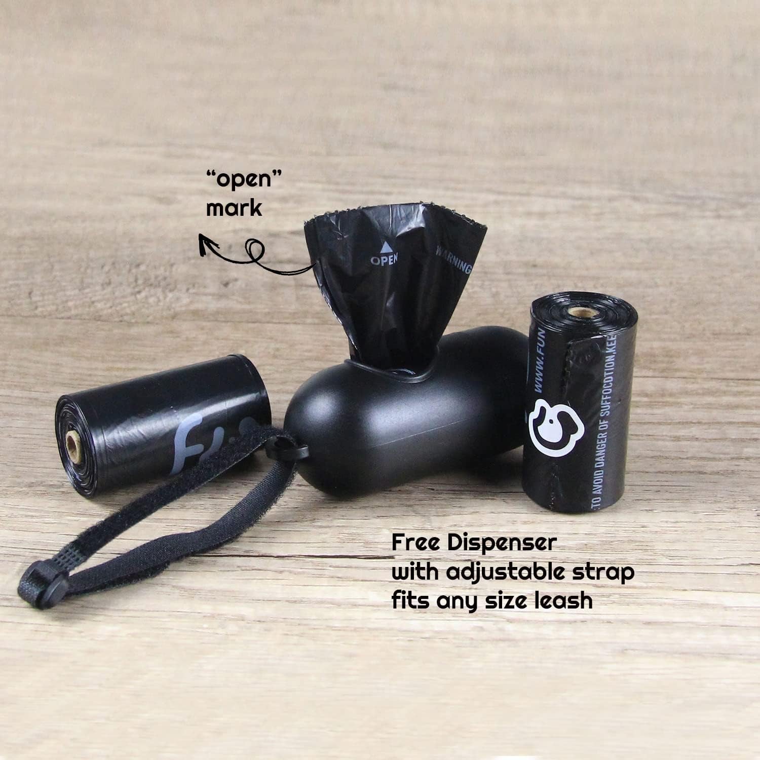 Scented Dog Poop Bag, Eco Friendly Poop Bags,360 Counts Dog Poop Bags with Dispenser,Black Dog Bags for Poop
