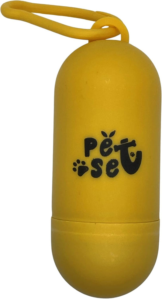 by  Dog Bag Holder,Plastic Dispenser for Dog Waste Poop Bags,With Leash Clip Poop Bag Holder, Bag Dispenser, Doggie Poop Bag Holder for Leash (Black) (Yellow)