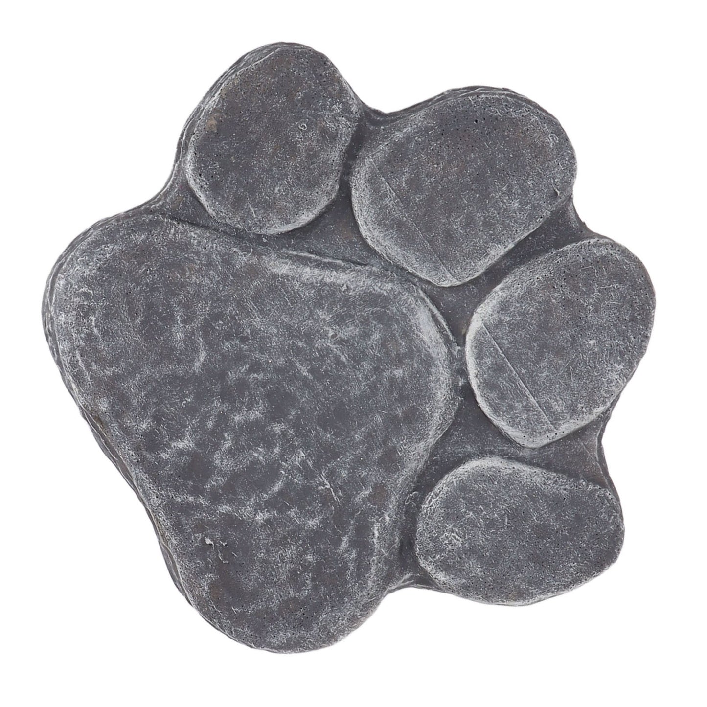 Dog Pawprint Memorial Stone DIY Lettering Dog Grave Marker Pet Monument for Outdoor Lawn Patio Rock Grey