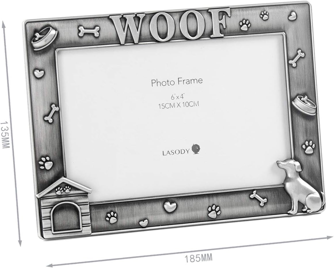 Metal Dog Photo Tabletop Frame - Dog Picture Frame Gift