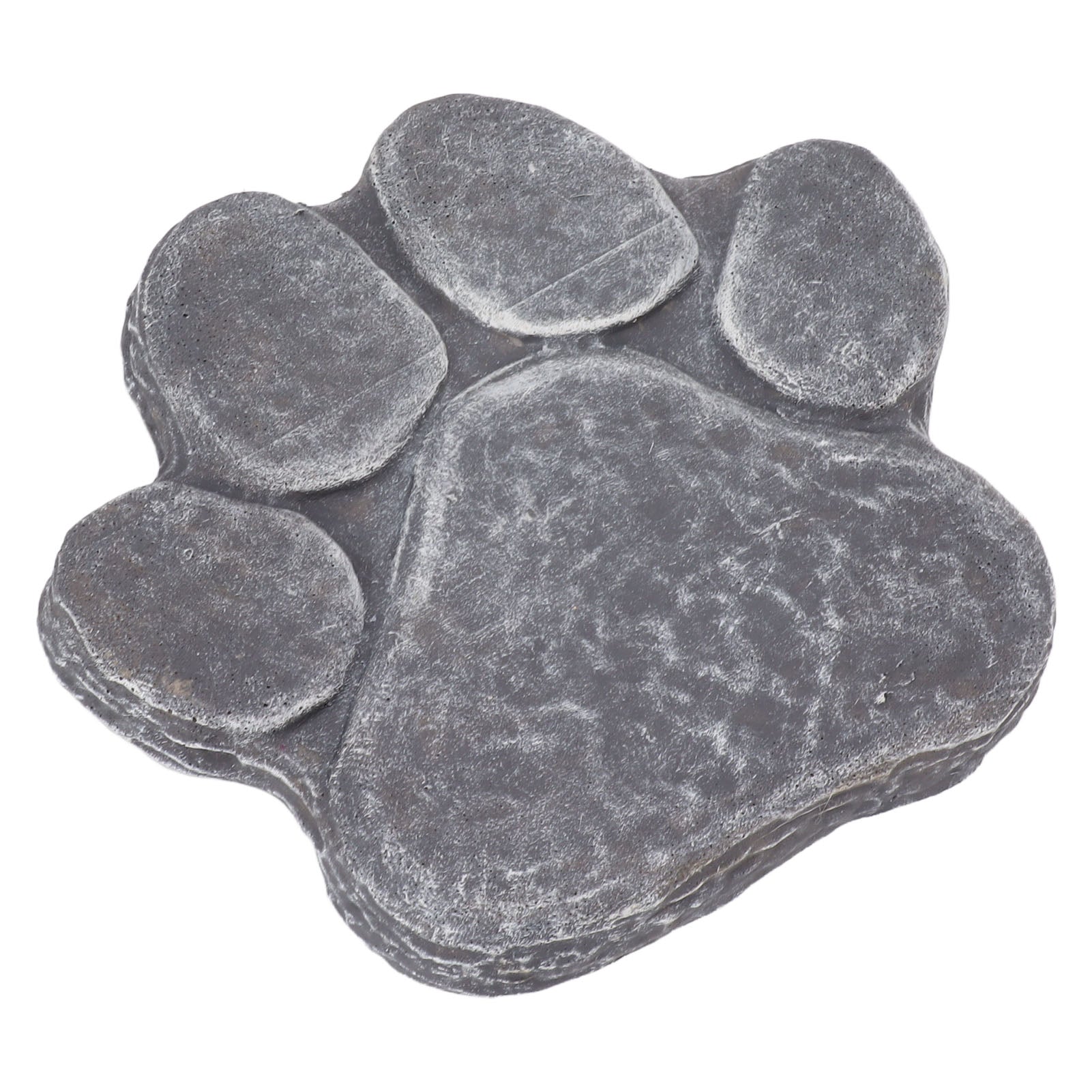 Dog Pawprint Memorial Stone DIY Lettering Dog Grave Marker Pet Monument for Outdoor Lawn Patio Rock Grey