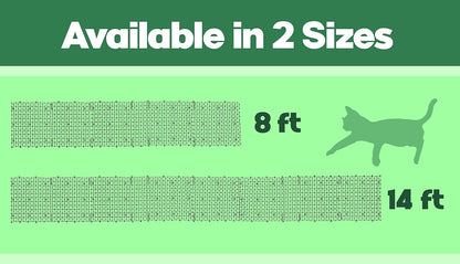 Cat Scat Mat with Spikes Digging Stopper (8 Ft.) Anti-Cat Network Cat Strips, Cat Deterrent Mat for Indoor and Outdoor with 6 Staples
