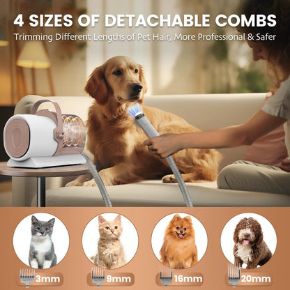PG50 5 in 1 Dog & Cat Grooming Vacuum, Clippers Kit with Accessories