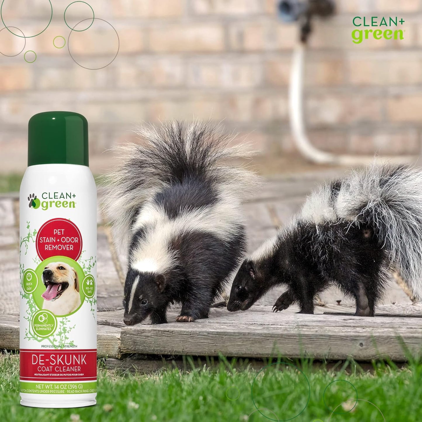 Professional Strength Deskunk Odor & Pet Stain Remover- Plant-Based Odor Remover for Pet'S Coat- Kid & Pet-Safe Odor Eliminator Spray for Pets- Unscented 14-Ounce Pack of 4 Made in the USA