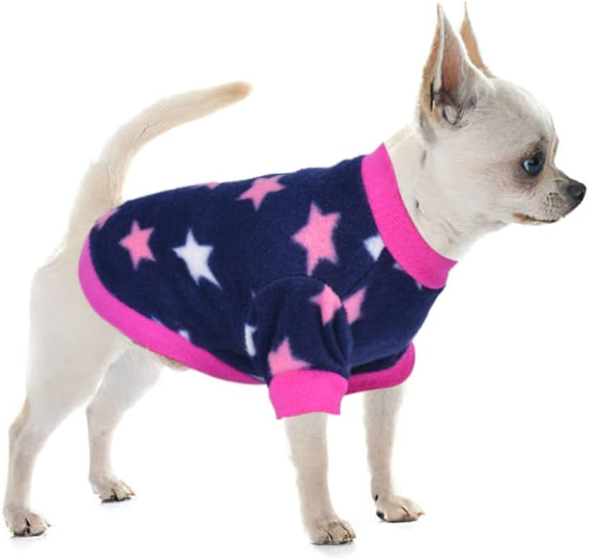 2 Pieces Small Dog Sweaters Chihuahua Fleece Clothes XXS~S Winter Warm Puppy Sweaters Boys Girls Tiny Dog Outfits for Teacup Yorkie Puppies Extra Small Breed Costume (X-Small, Red)