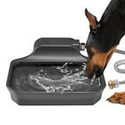 Automatic Dog Water Dispenser, 1 Gallon Dog Water Bowl for Outdoor, Extra Gray