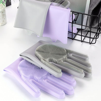 Guinea Pig Washing Gloves Bathing Grooming Shampoo Brush Silicone Rabbit Hair Removal High Density Teeth Dog Cat Small Pet Massaging Glove