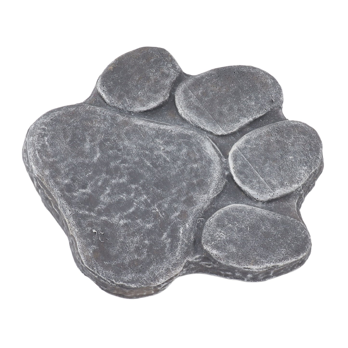Dog Pawprint Memorial Stone DIY Lettering Dog Grave Marker Pet Monument for Outdoor Lawn Patio Rock Grey