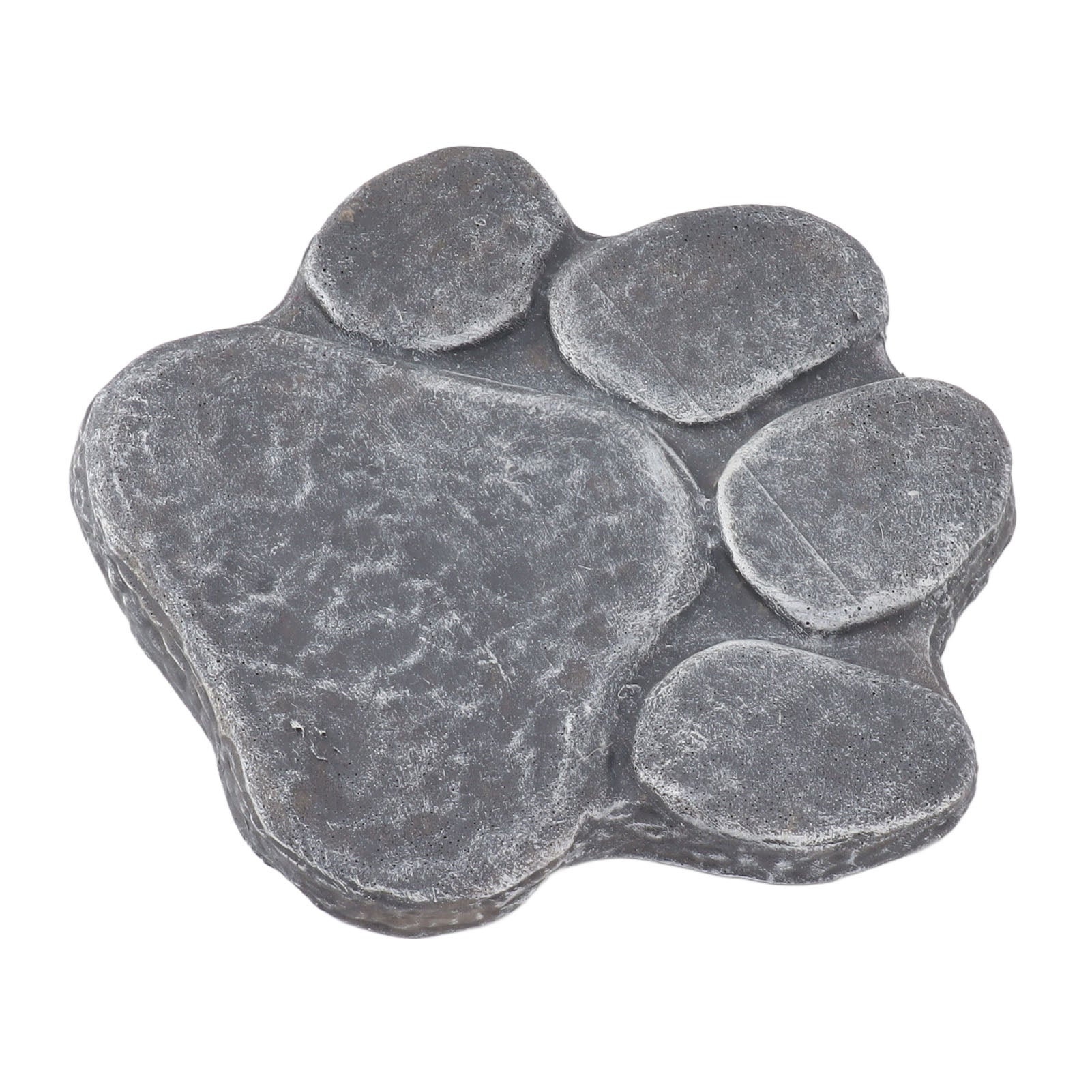 Dog Pawprint Memorial Stone DIY Lettering Dog Grave Marker Pet Monument for Outdoor Lawn Patio Rock Grey