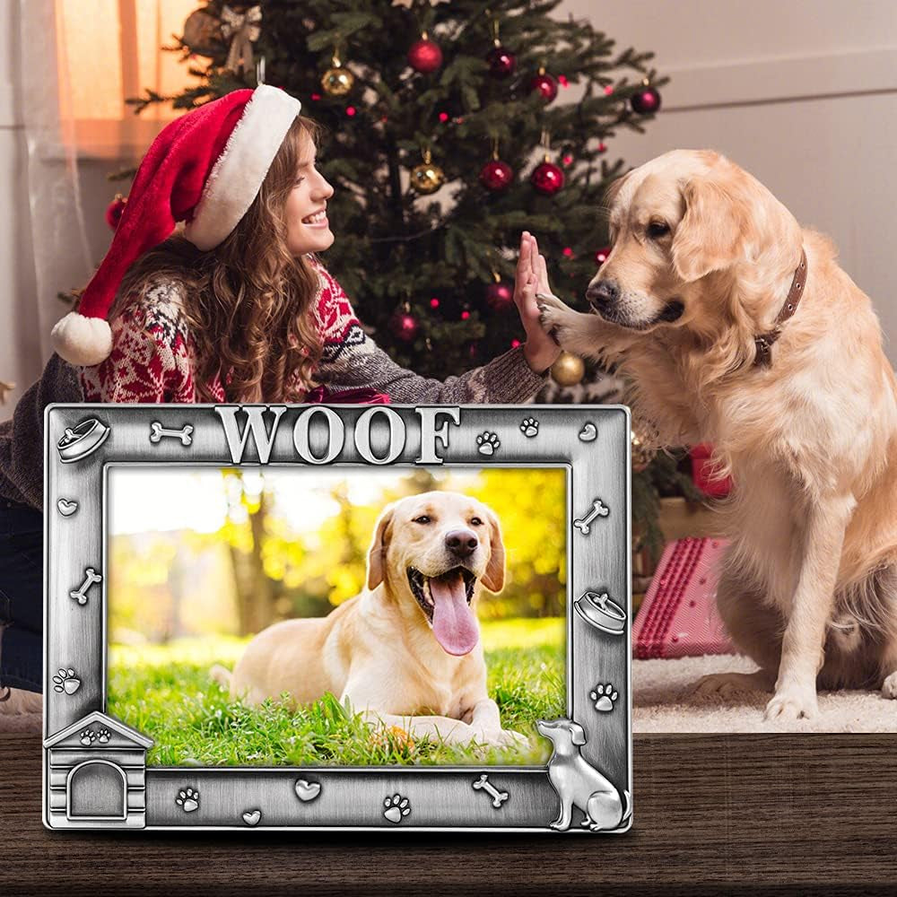 Metal Dog Photo Tabletop Frame - Dog Picture Frame Gift