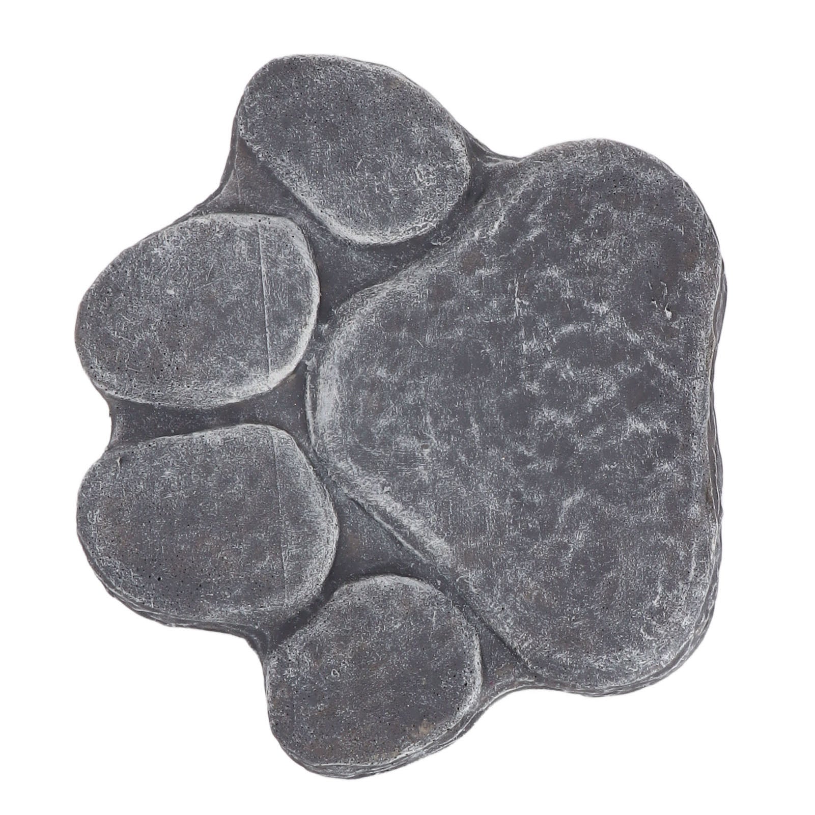 Dog Pawprint Memorial Stone DIY Lettering Dog Grave Marker Pet Monument for Outdoor Lawn Patio Rock Grey