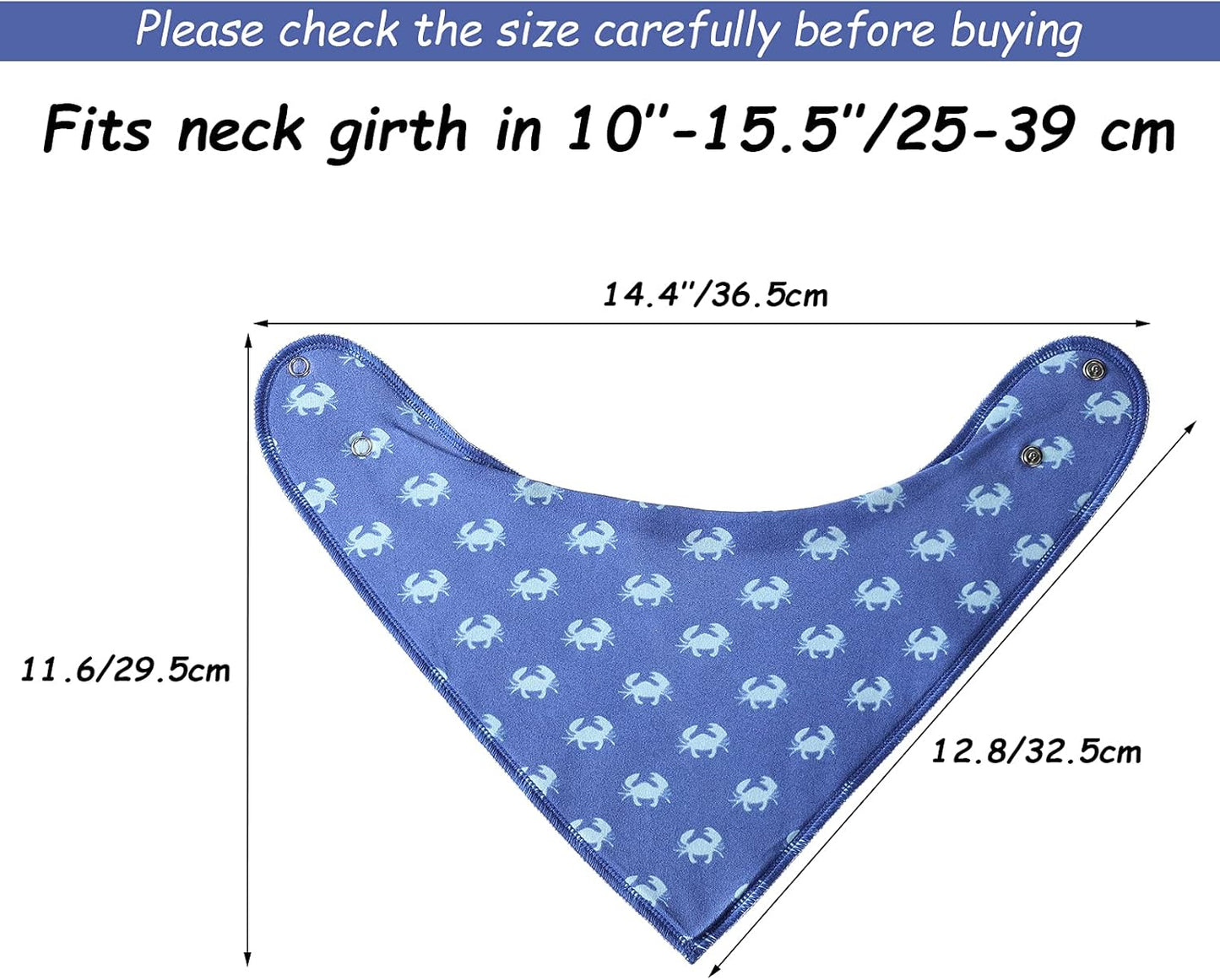 8 Pieces Dog Bandanas with Snaps Dog Triangle Scarf Puppy Kerchief Bandana Dog Bandanas Bibs Pet Scarf Accessories for Dogs Puppy Cats Supplies (Sea Animal Pattern)