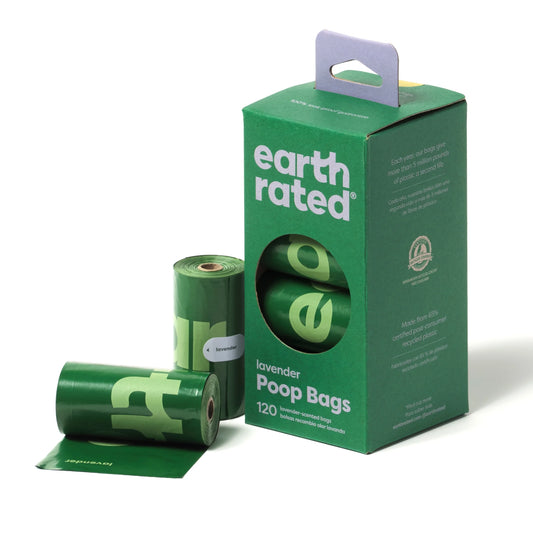 Dog Poop Bags, Guaranteed Leak Proof and Extra Thick Waste Bag Refill Rolls for Dogs, Lavender Scented, 120 Count