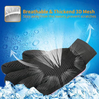 Pet Grooming Glove,Gentle Deshedding Brush Glove Efficient Pet Hair Remover Mitt,Enhanced Five Finger Design,Breathable & Comfortable for Dog,Cat,Horses with Long/Short Fur