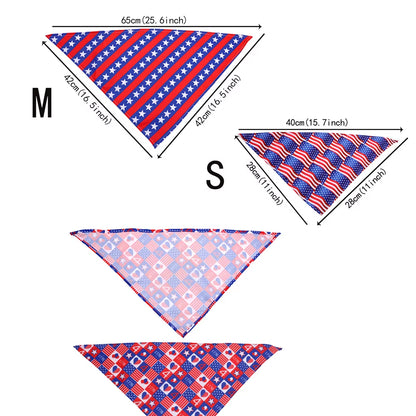 New 40Px Dog Bandana 4Th July Pet Products Small-Middle Bandanas Scarf Small Dogs Cats Puppy Bibs for American Independence Day