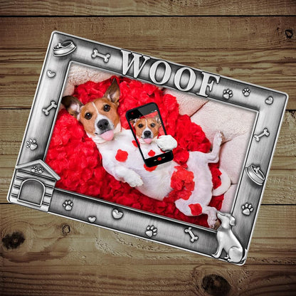 Metal Dog Photo Tabletop Frame - Dog Picture Frame Gift