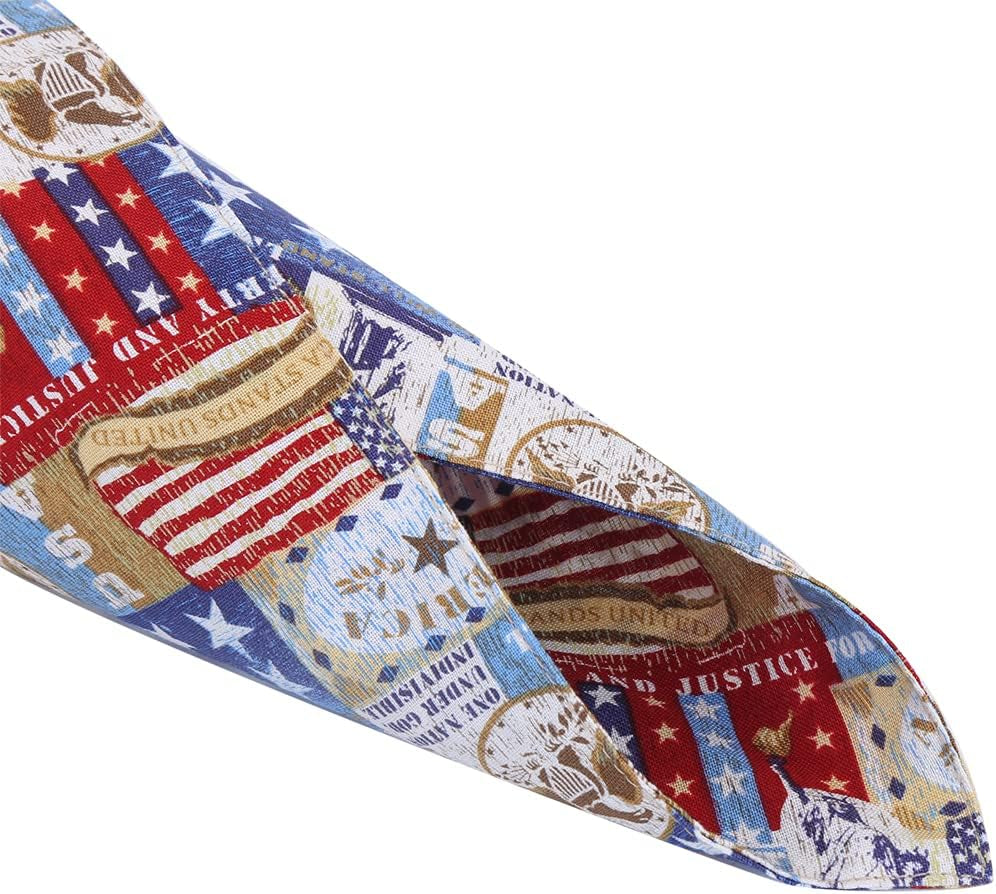 American Flag Dog Bandana USA Triangle Bibs Scarf Reversible Accessories for Dogs Pets Cat