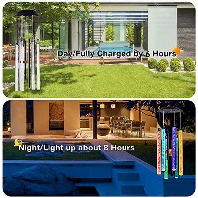 Solar Pet Memorial Wind Chime, Dog Memorial Gifts for Loss of Dog, Rainbow