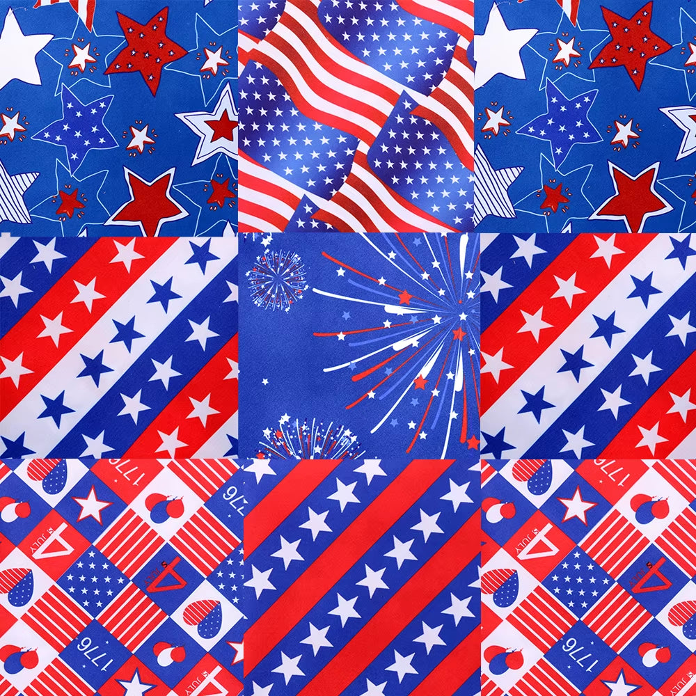 New 40Px Dog Bandana 4Th July Pet Products Small-Middle Bandanas Scarf Small Dogs Cats Puppy Bibs for American Independence Day