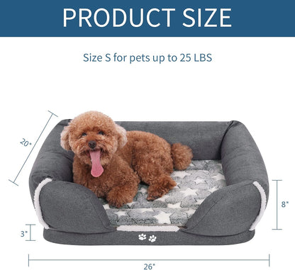 26"-48" Ultimate 2 In1 Dog Bed Dog Sofa with Extra Reversible Pad (Warm&Cool), Water Repellent Removable Washable Cover, Waterproof Non-Slip Bottom, Soft Sleeping Bed for Dogs 25-110Lbs