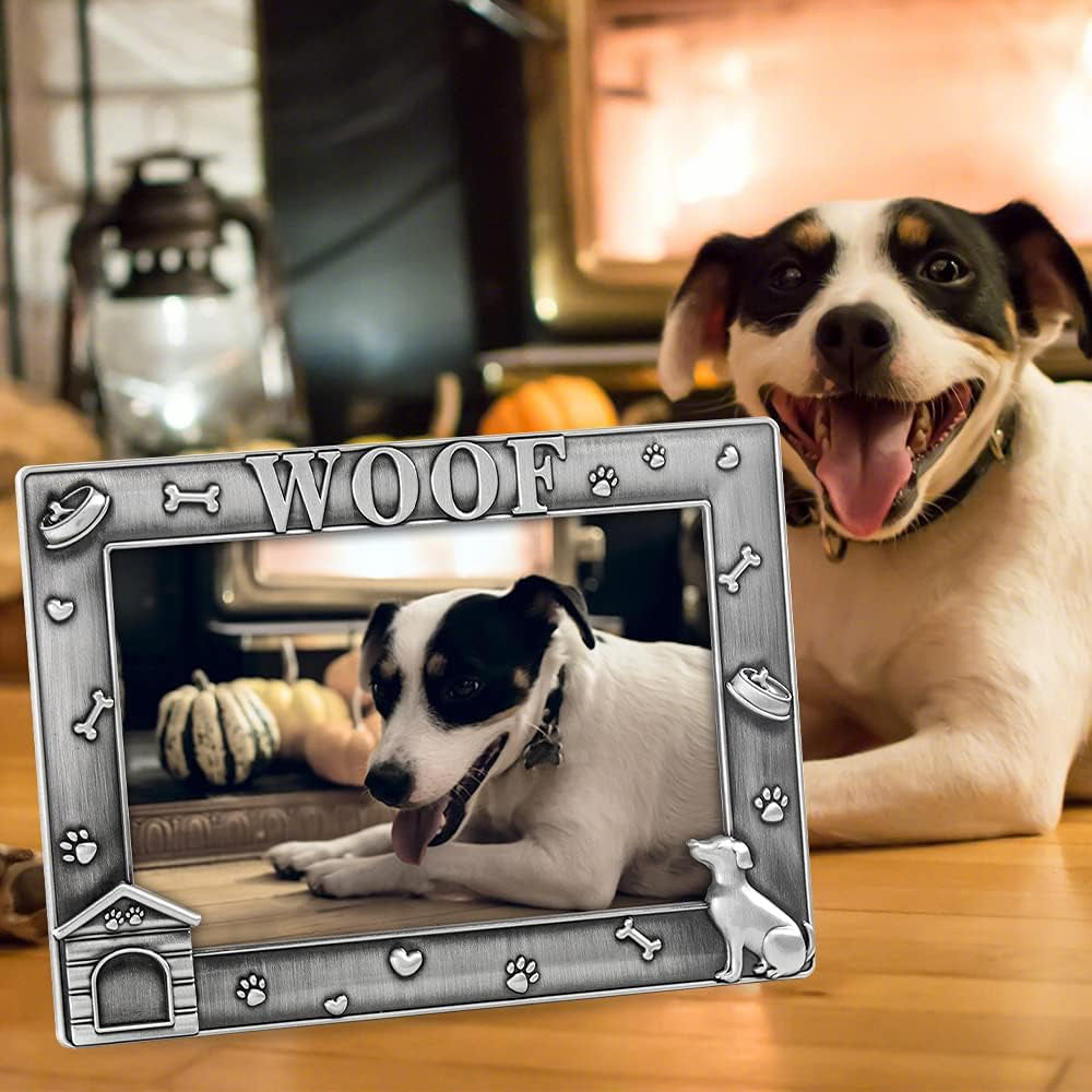 Metal Dog Photo Tabletop Frame - Dog Picture Frame Gift