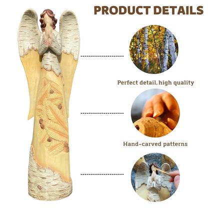 Qmaggice 14Inch Angel Figurines, Angel Statues for Home Decor, Exquisitely Ca...