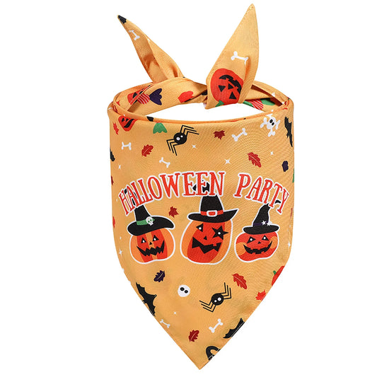 Clearance!  Halloween Dog Bandana Pet Halloween Bandana Pumpkin Ghost Witch Print Dog Puppy Halloween Bandana Pet Triangle Bibs Scarf Accessories for Dogs Cats Pets