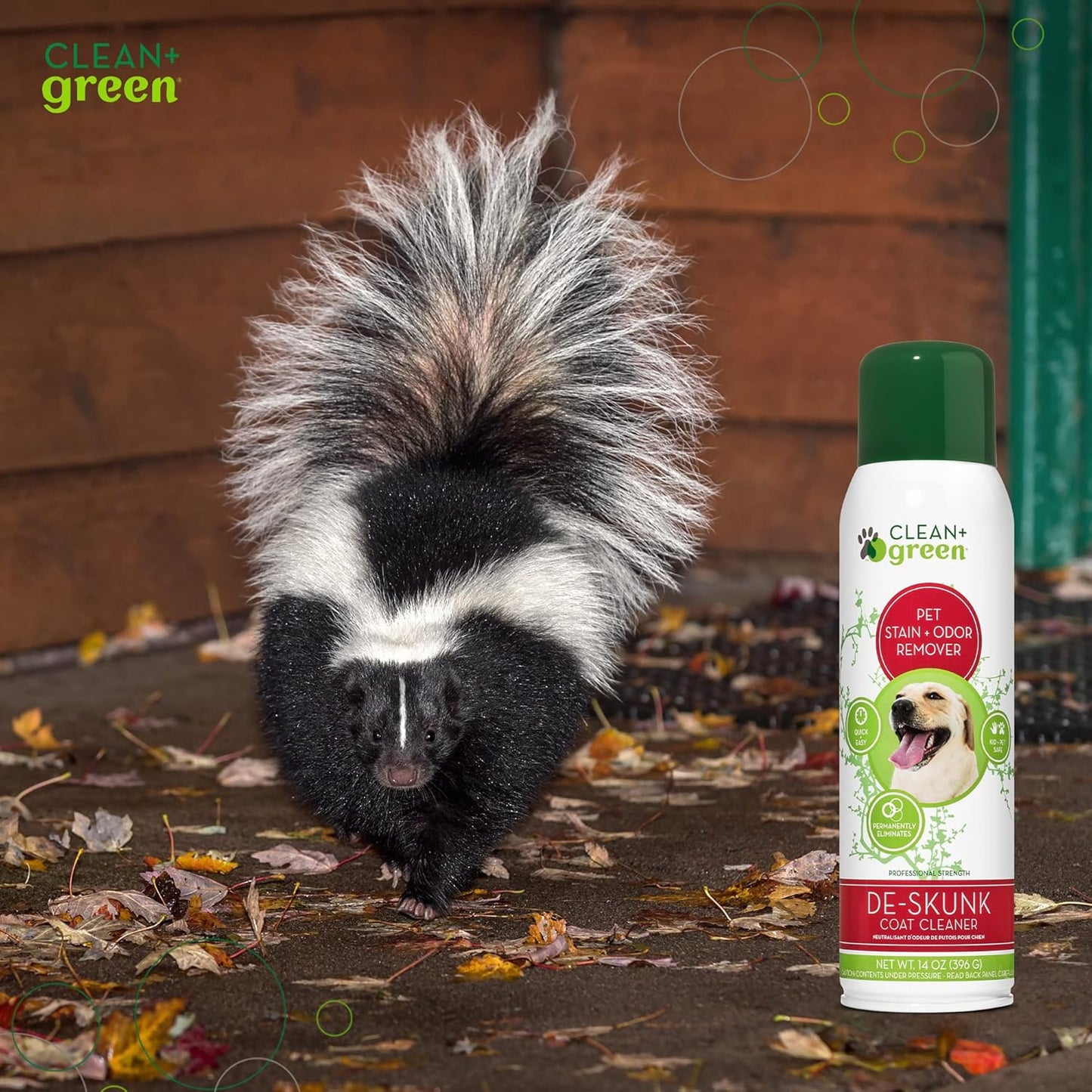 Professional Strength Deskunk Odor & Pet Stain Remover- Plant-Based Odor Remover for Pet'S Coat- Kid & Pet-Safe Odor Eliminator Spray for Pets- Unscented 14-Ounce Pack of 4 Made in the USA